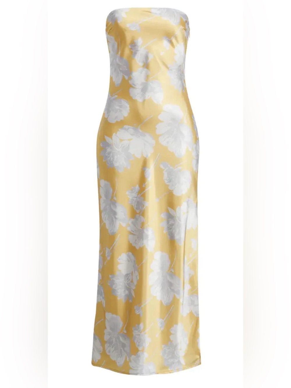 Lulu’s Whitney strapless satin cocktail dress